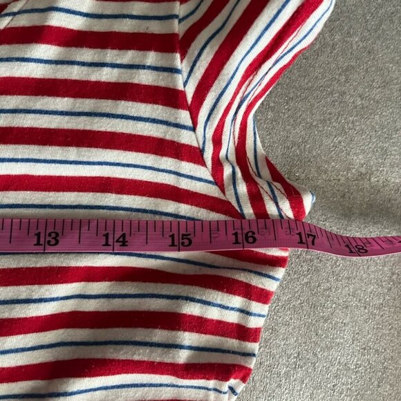 [LP] Chaps Red and White Cap Sleeve Maxi Dress - Picture 5 of 8